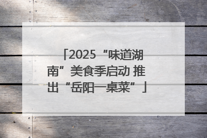 2025“味道湖南”美食季启动 推出“岳阳一桌菜”