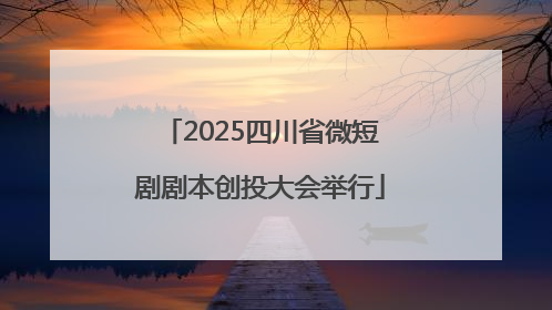 2025四川省微短剧剧本创投大会举行