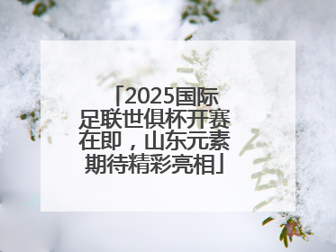 2025国际足联世俱杯开赛在即，山东元素期待精彩亮相