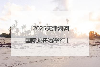 2025天津海河国际龙舟赛举行