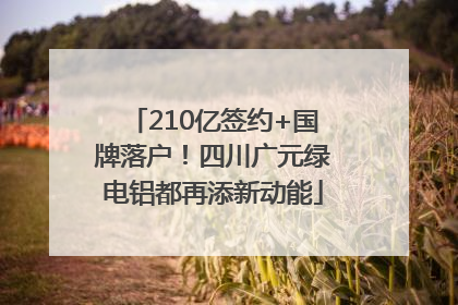 210亿签约+国牌落户！四川广元绿电铝都再添新动能