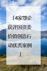 4家鄂企获评国资委价值创造行动优秀案例