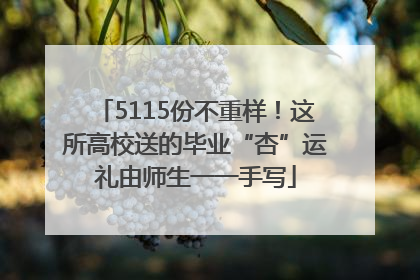 5115份不重样！这所高校送的毕业“杏”运礼由师生一一手写