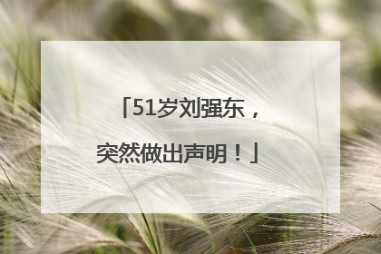 51岁刘强东，突然做出声明！