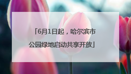 6月1日起，哈尔滨市公园绿地启动共享开放
