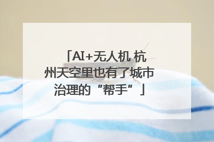 AI+无人机 杭州天空里也有了城市治理的“帮手”