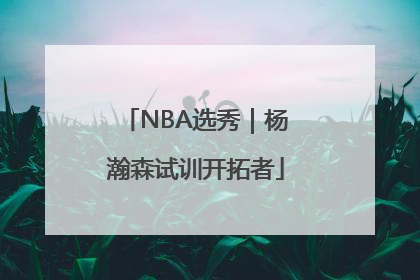NBA选秀｜杨瀚森试训开拓者